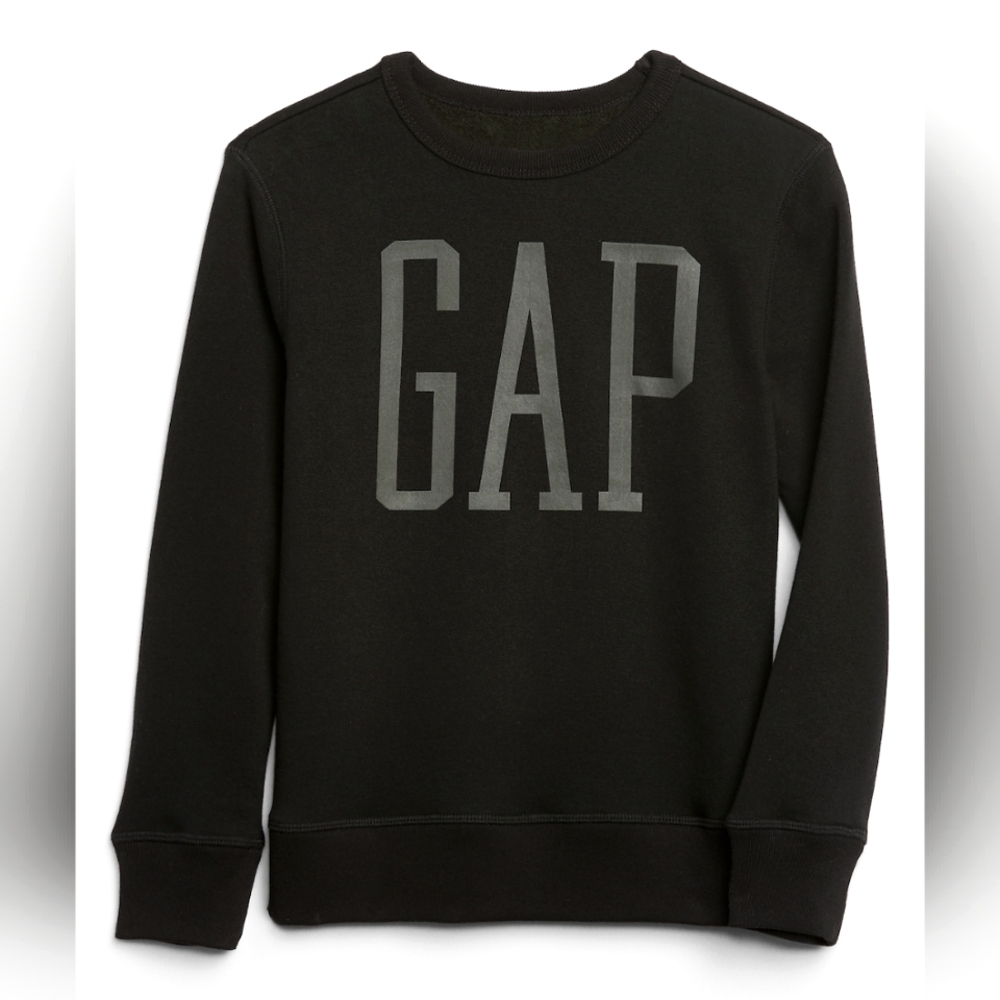 Kids Gap Logo Crewneck Sweatshirt size medium black